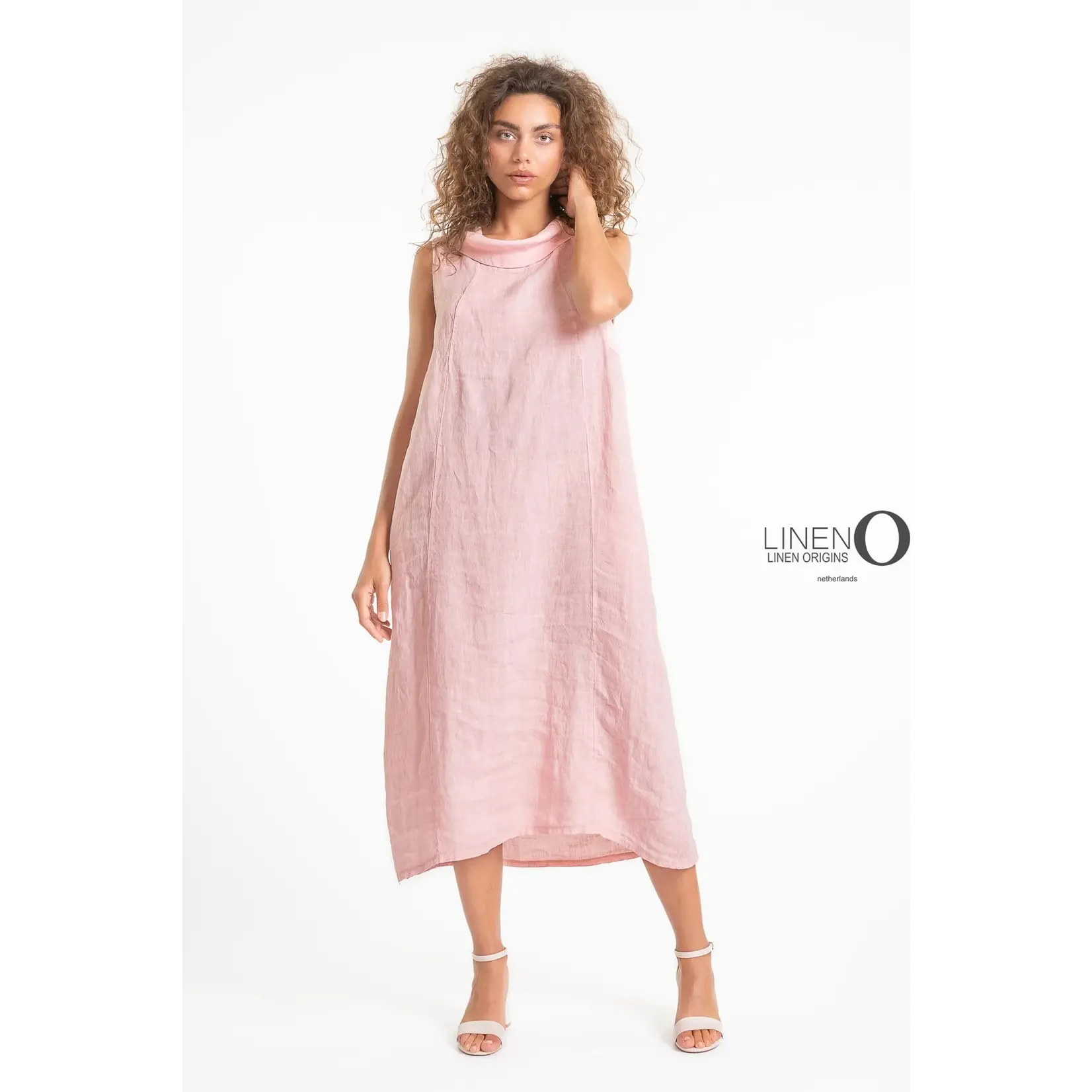 Linen O Dress 1578 Rosa L