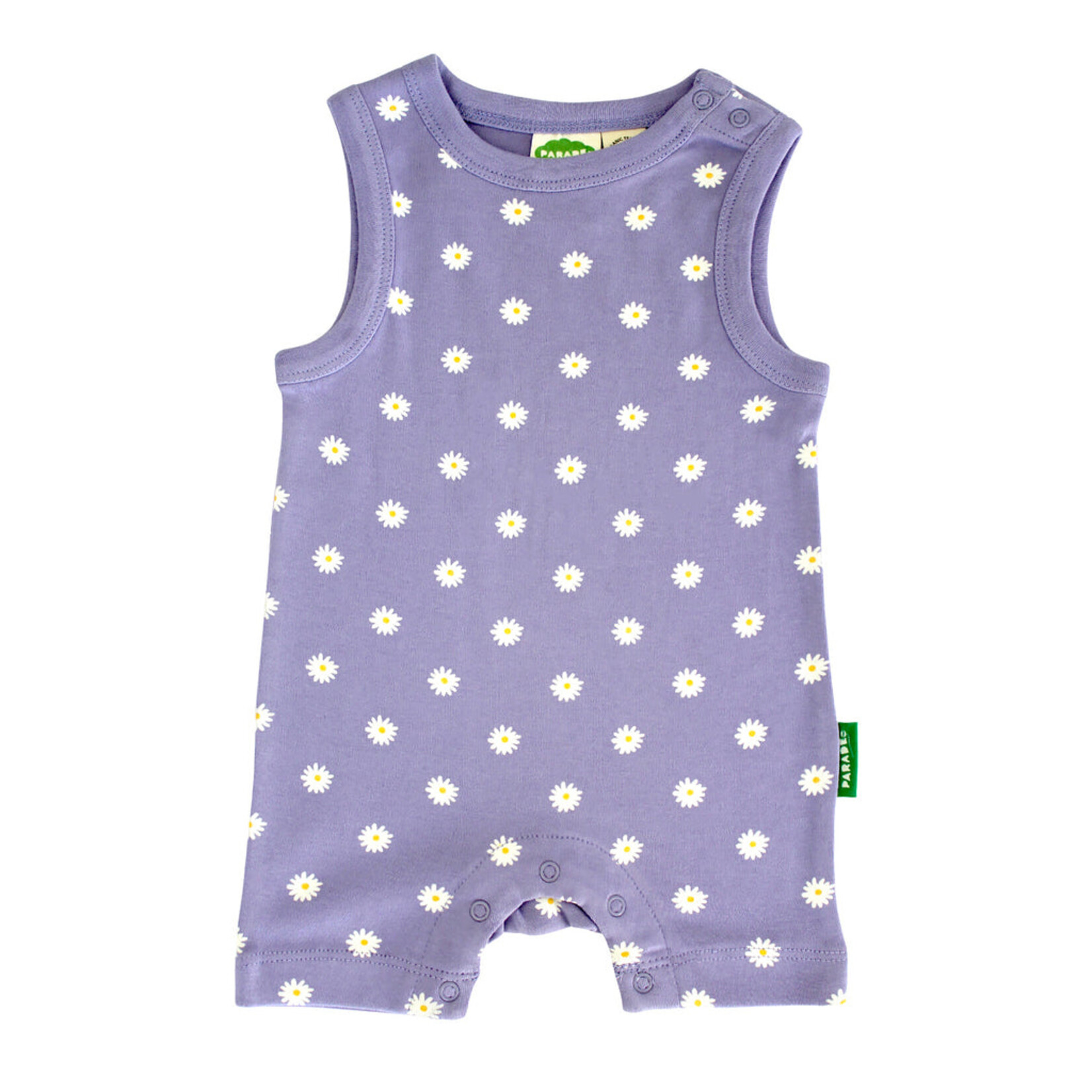 Parade Organics Signature Tank Romper Lilac Daisies