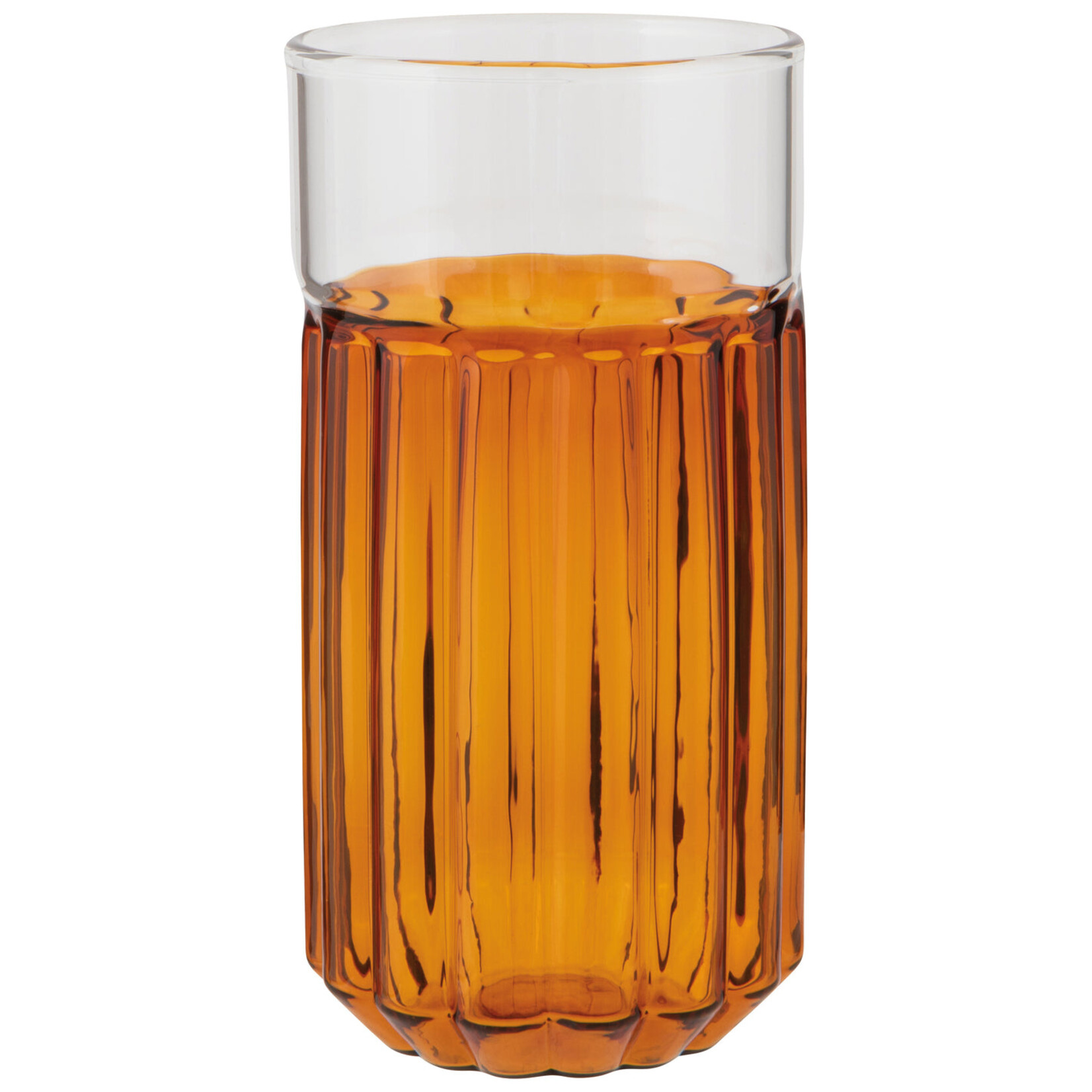 Heirloom Channel Amber 14oz Glass