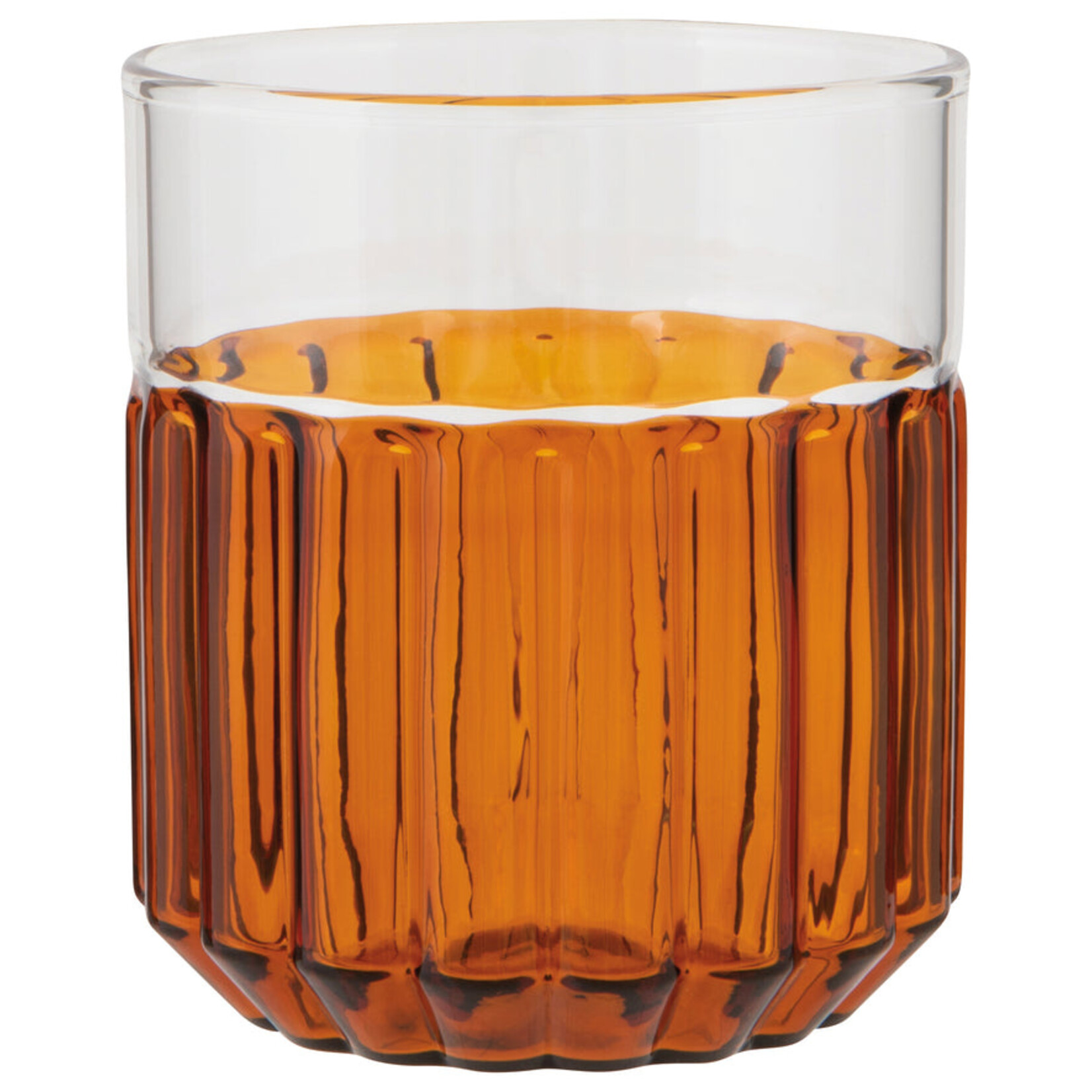 Heirloom Channel Amber 12oz Glass
