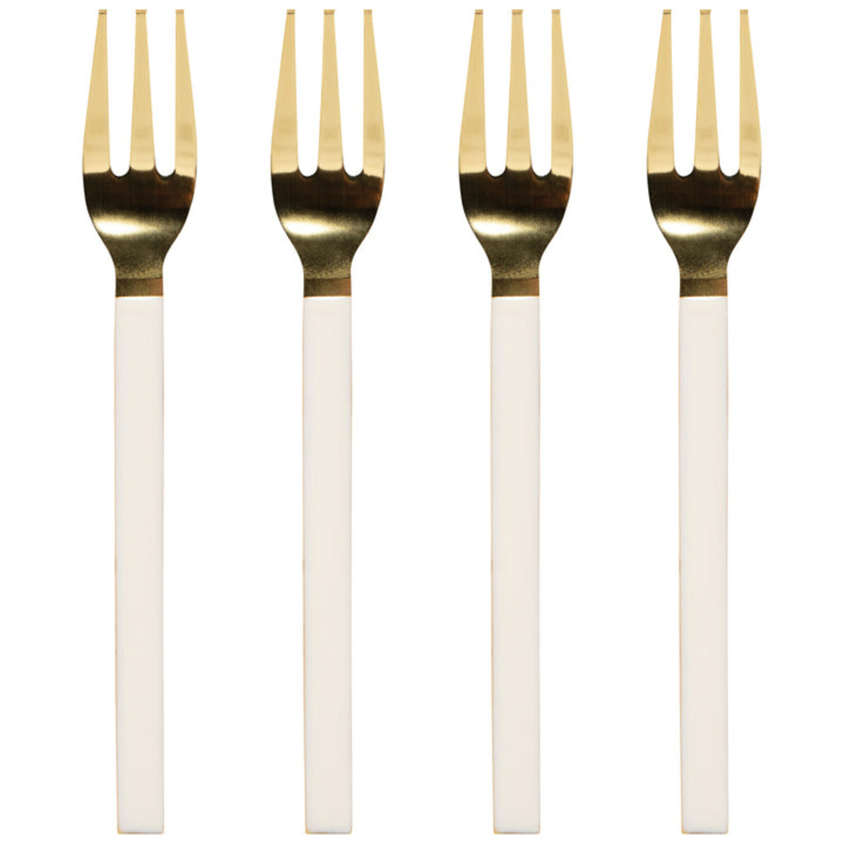 Danica Dessert Forks Ivory Gold