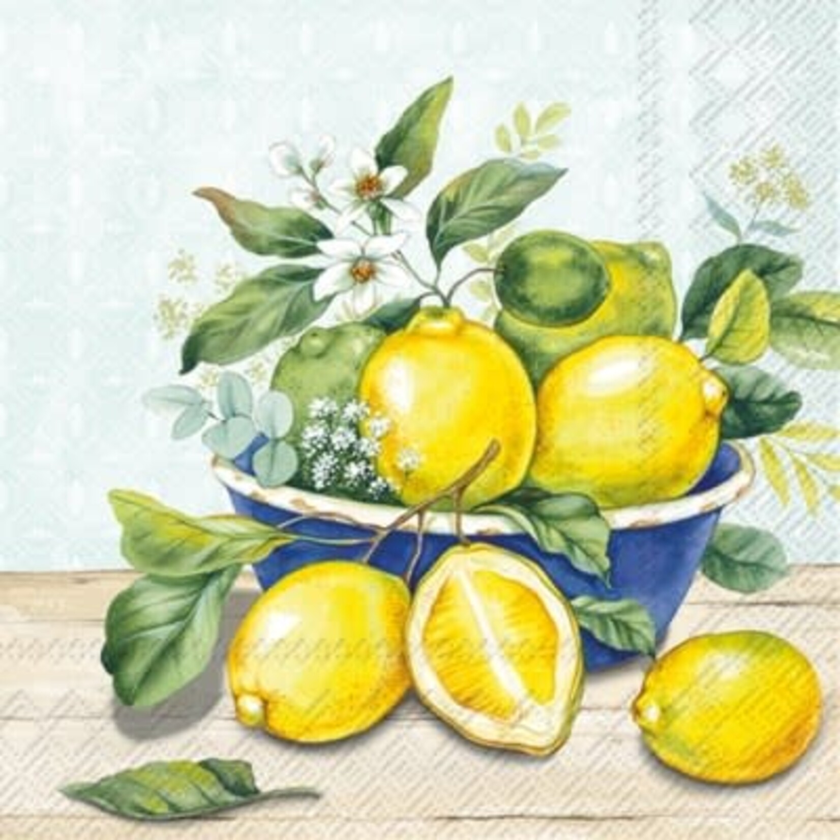 IHR Lemon in Bowl Cocktail Napkin