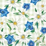 IHR Edelweiss and Gentian Cocktail Napkin