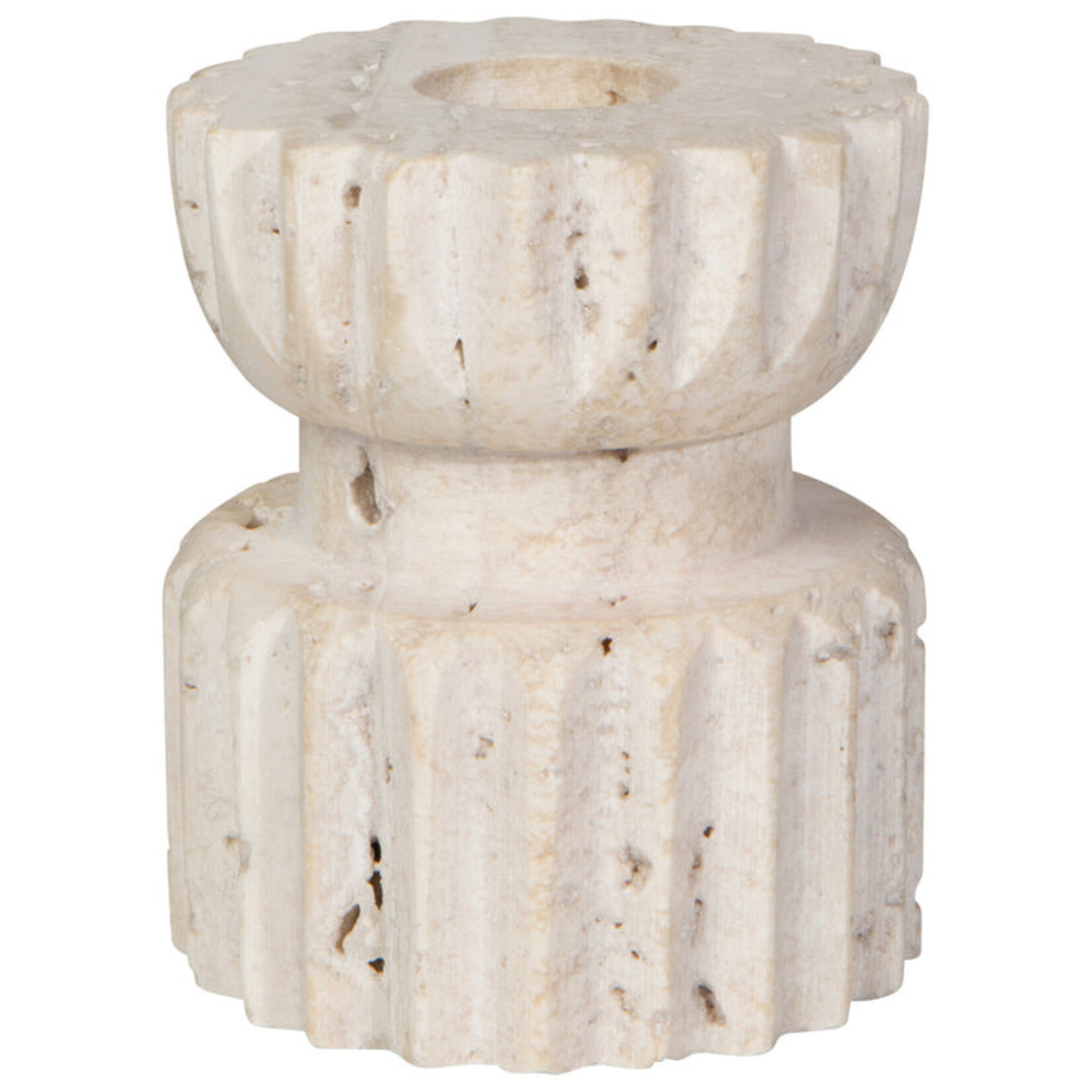 Danica Iona Travertine Candle Holder 3