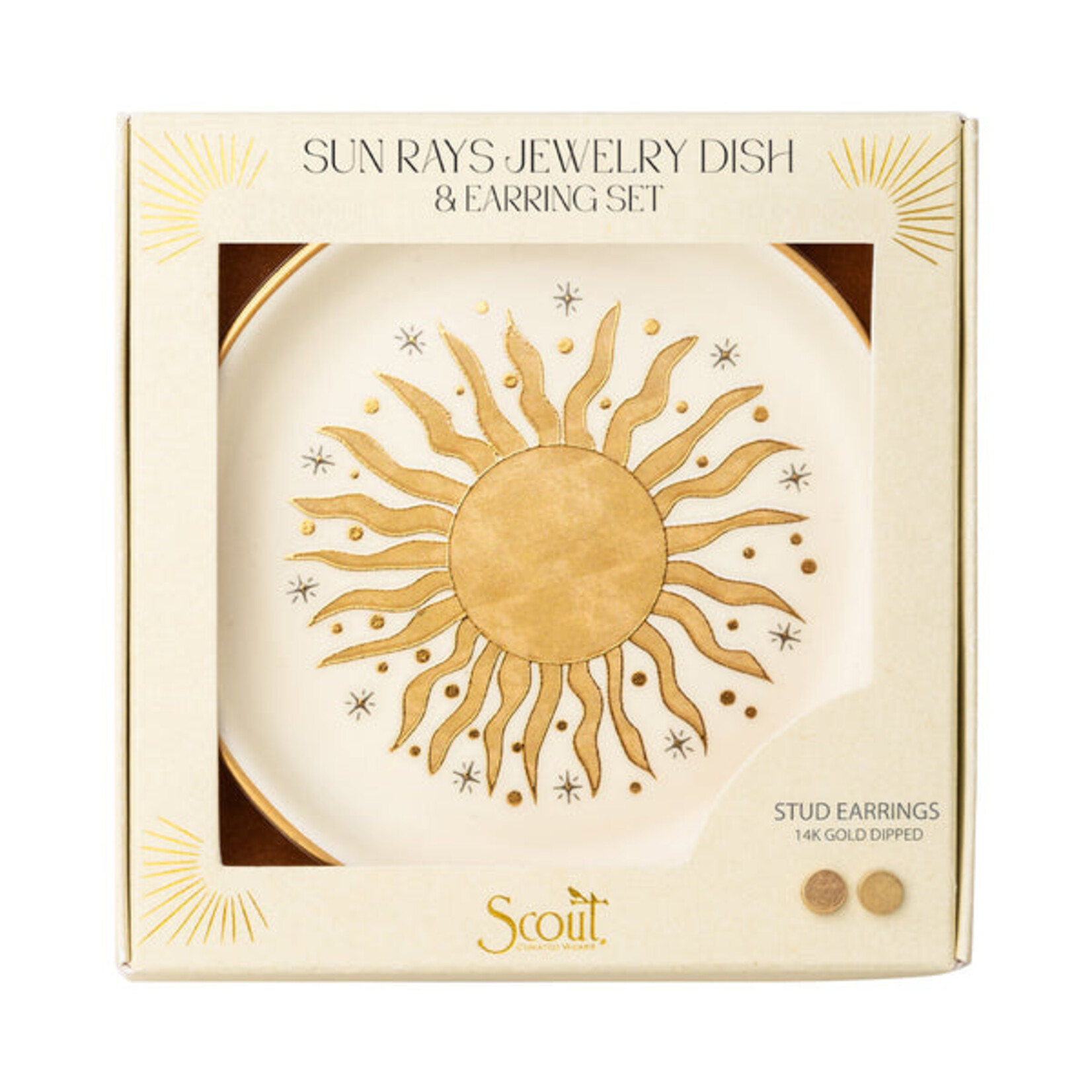 Scout Curated Wears Sun Rays Jewelry Dish Stud Earring