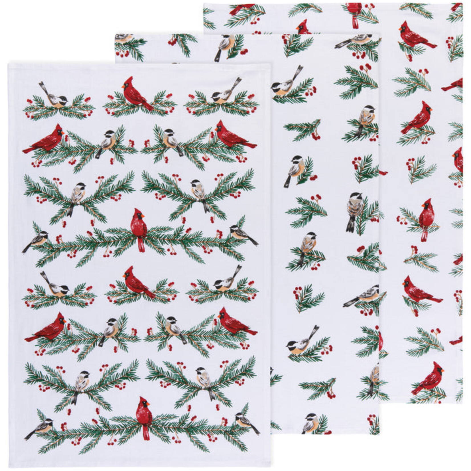 Danica Bakers Flour Tea Towel Birds & Boughs