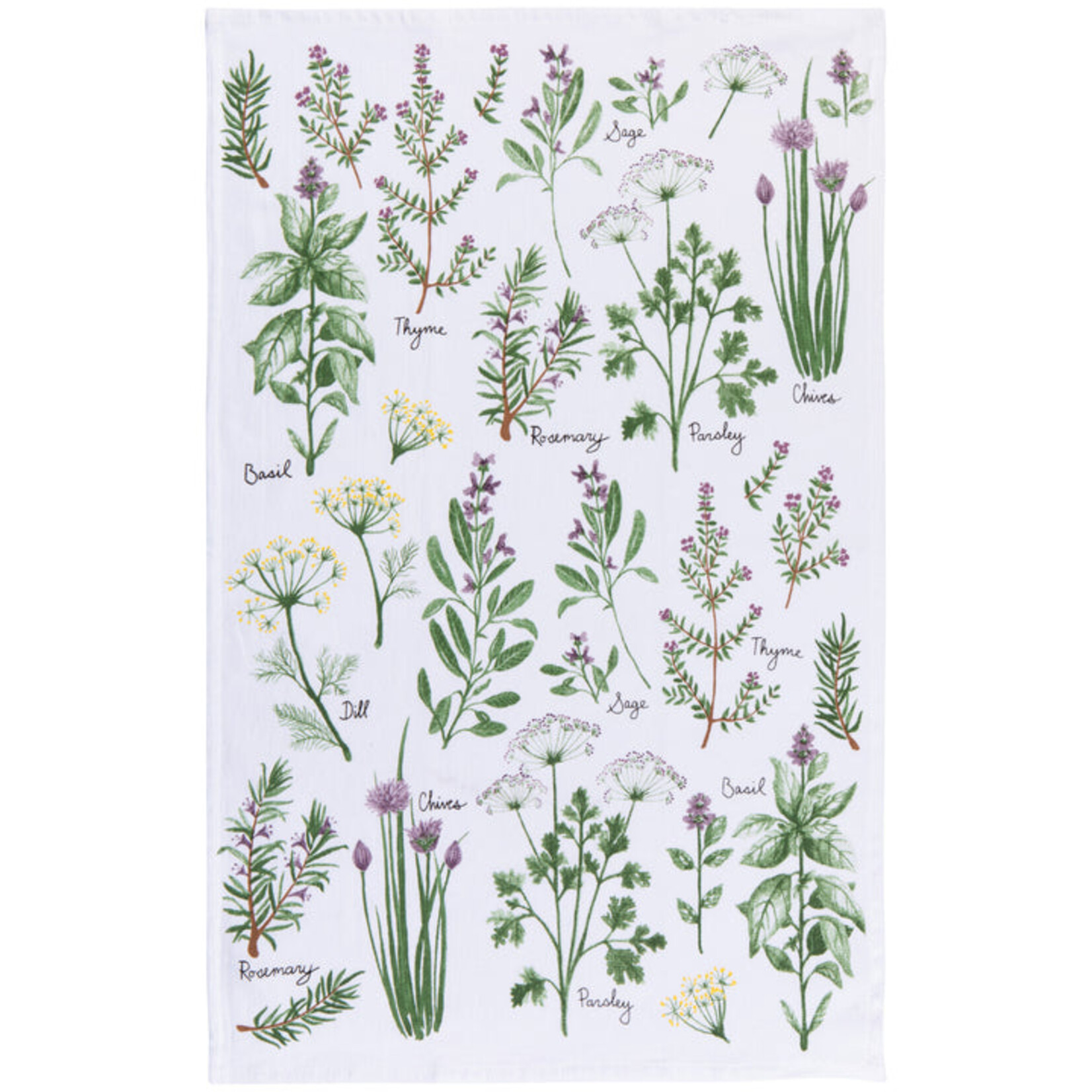 Danica Fresh Herbs Printed Terry Dishtowel