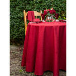 Lark Cotton Jacquard 88" Round Cloth red
