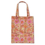 Abbott Tan Pink Stamp Tote