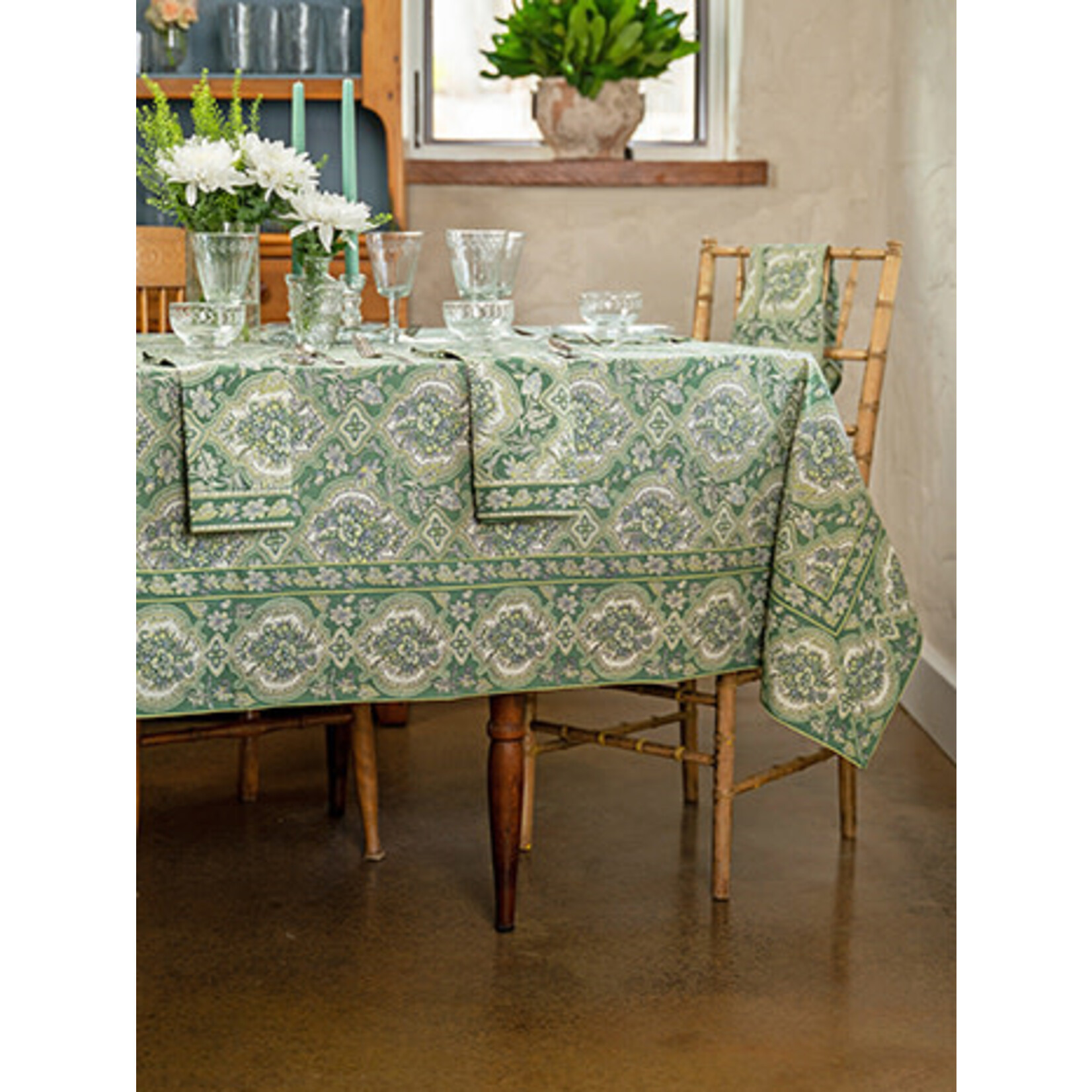 April Cornell Timeless Tapestry Cafe Cloth green