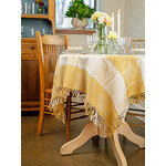April Cornell Magnolia Jacquard gold Tablecloth - 54x54