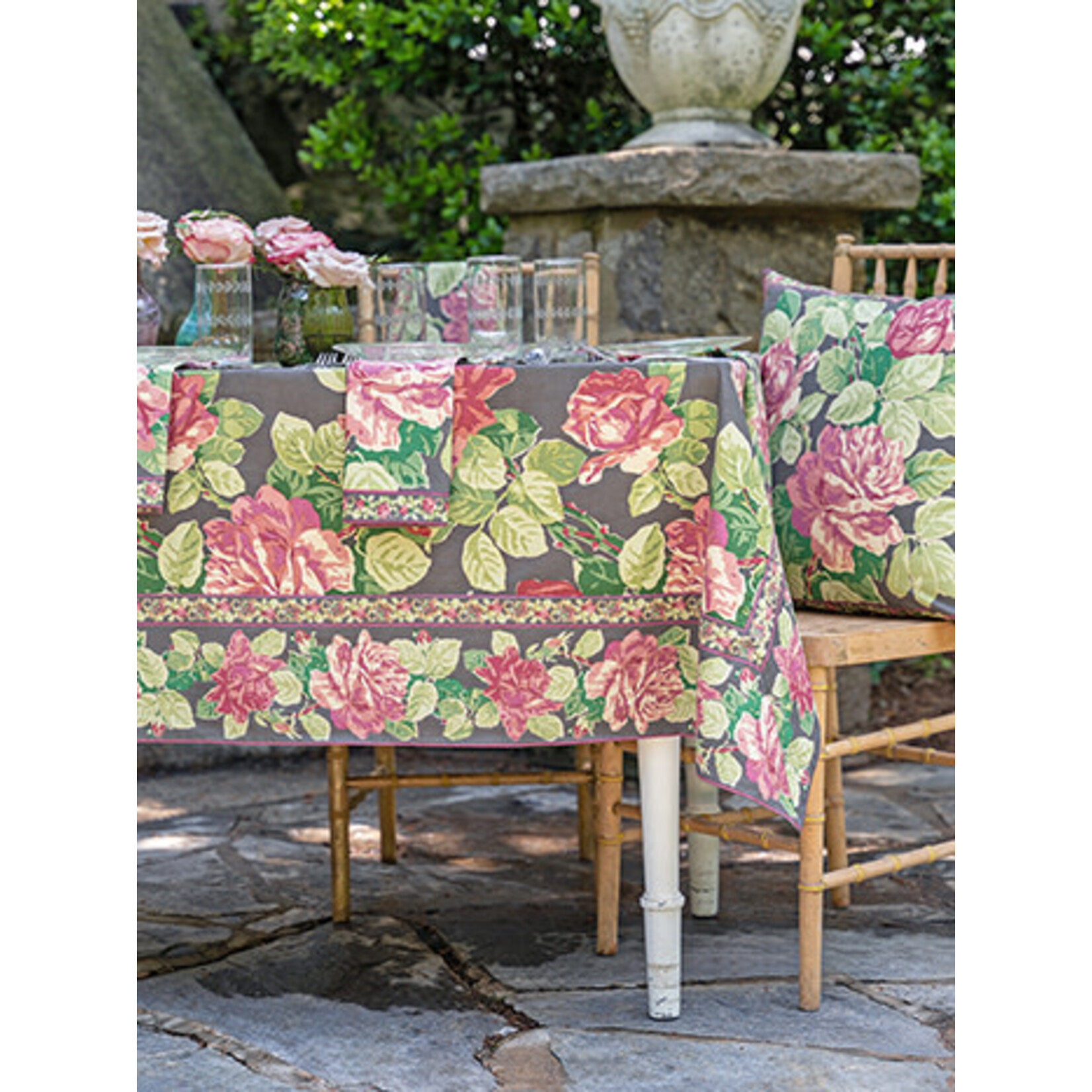 April Cornell Austen Rose Mocha 60x108 Tablecloth