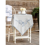 April Cornell Blue Note embroidered 36x36 Tablecloth