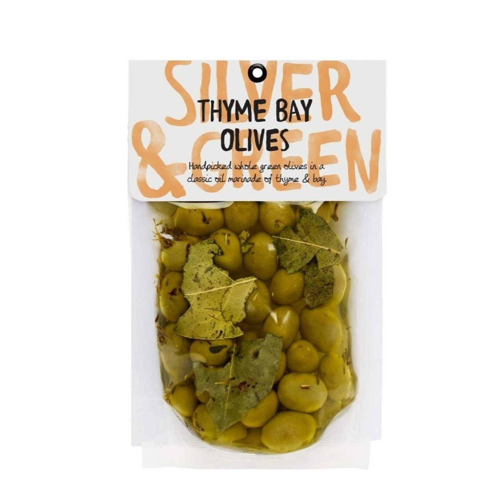 Silver & Green Thyme Bay Green Olives