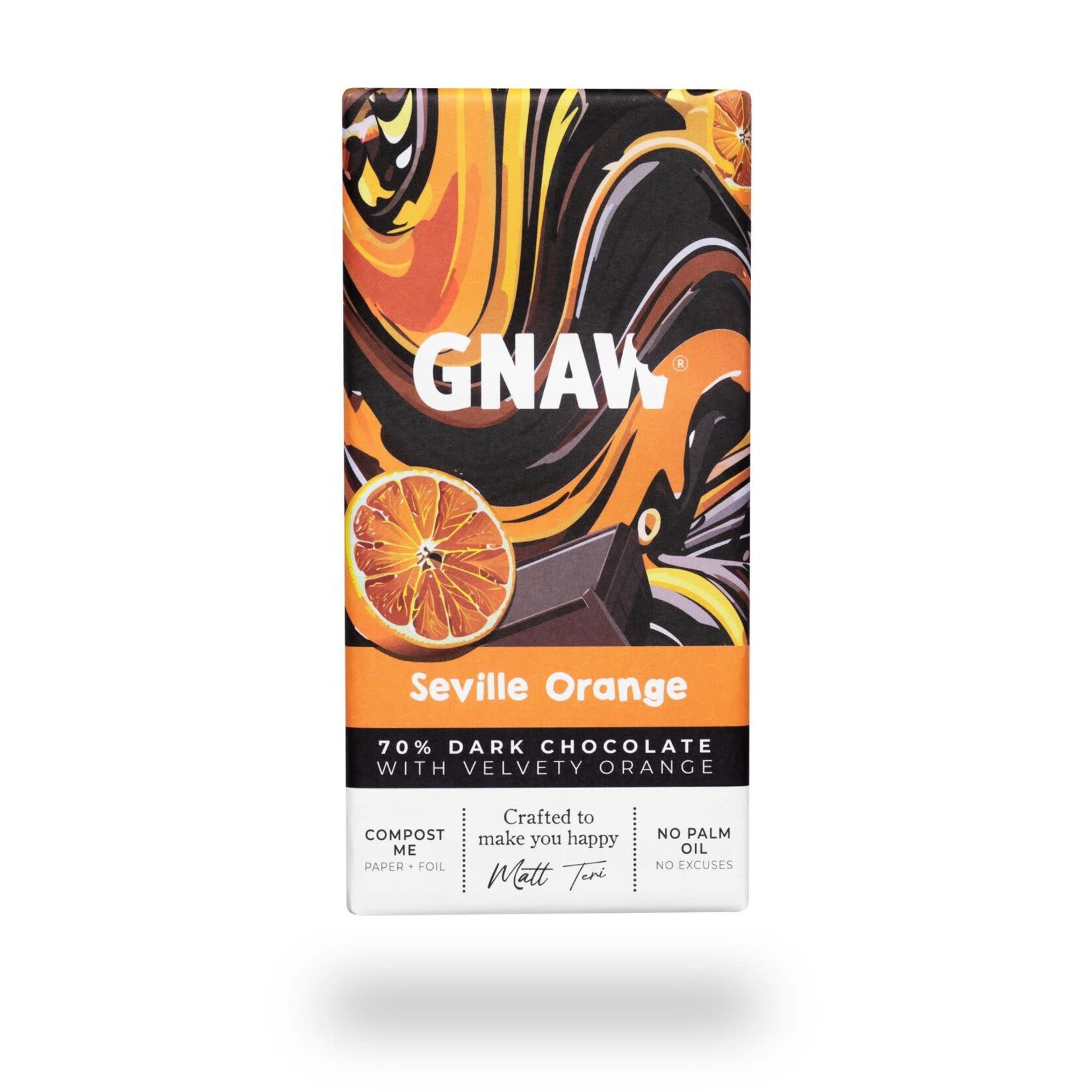 Gnaw Seville Orange Dark Chocolate Bar