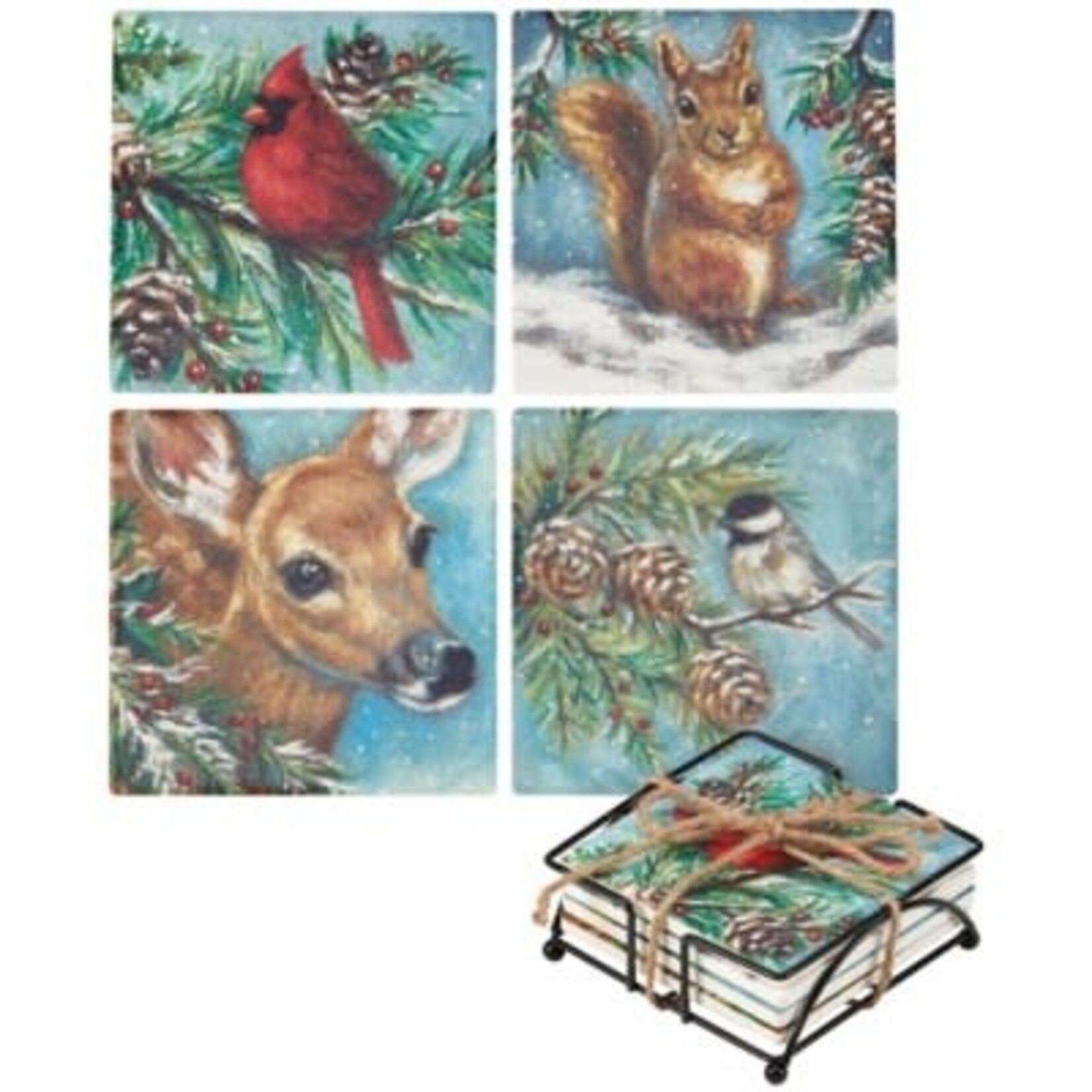 Primatives by Kathy Winter Family Coasters