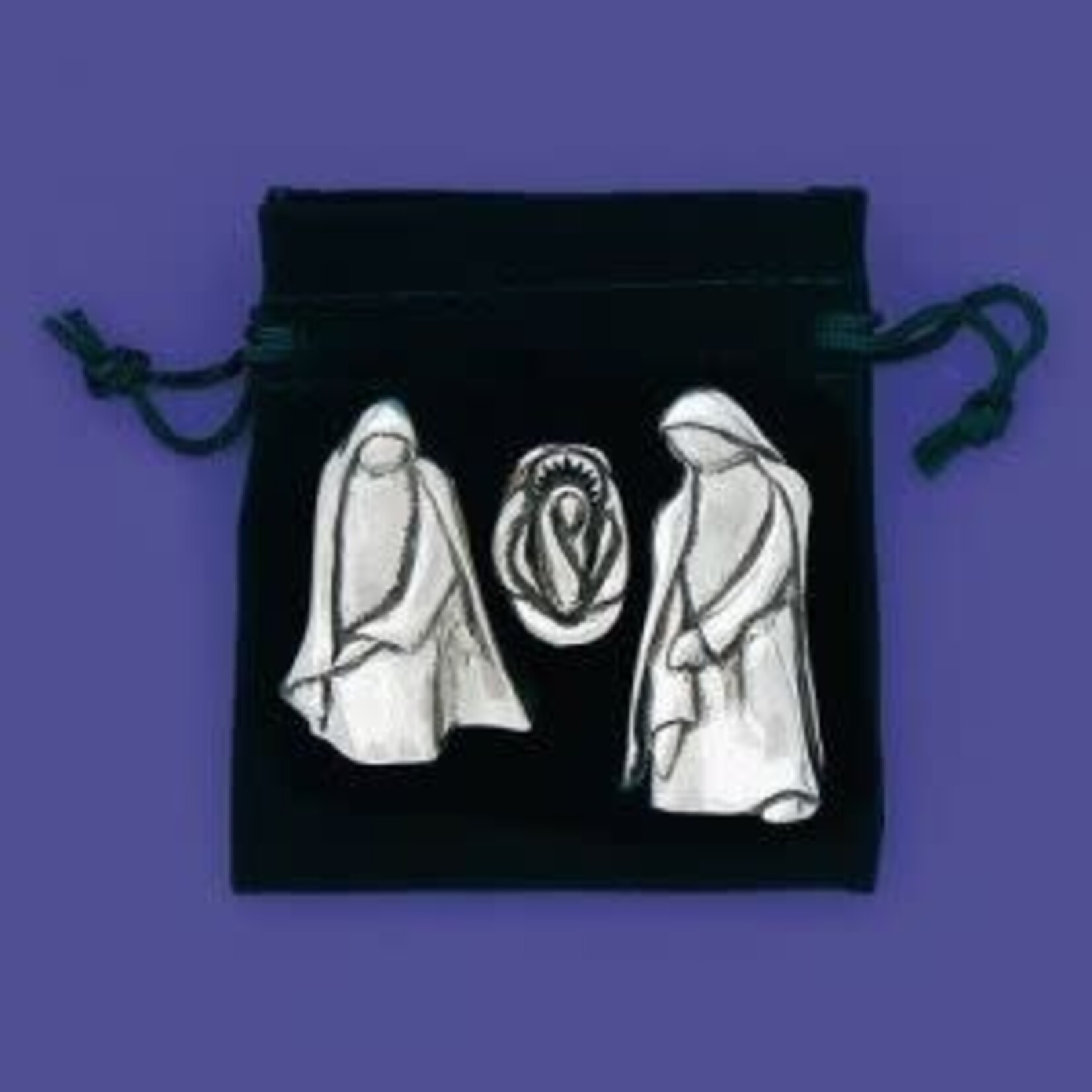 Basic Spirit 3 pc large Nativity Set W/ pouch