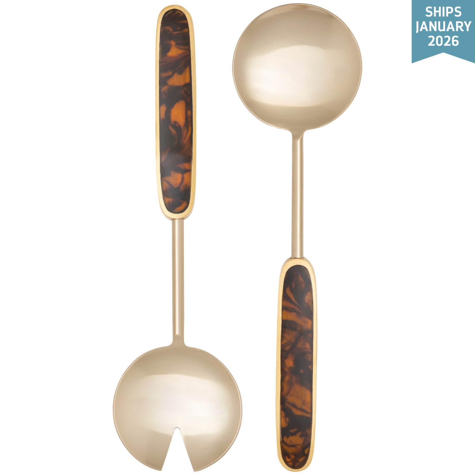 Danica Tortoiseshell Salad Servers