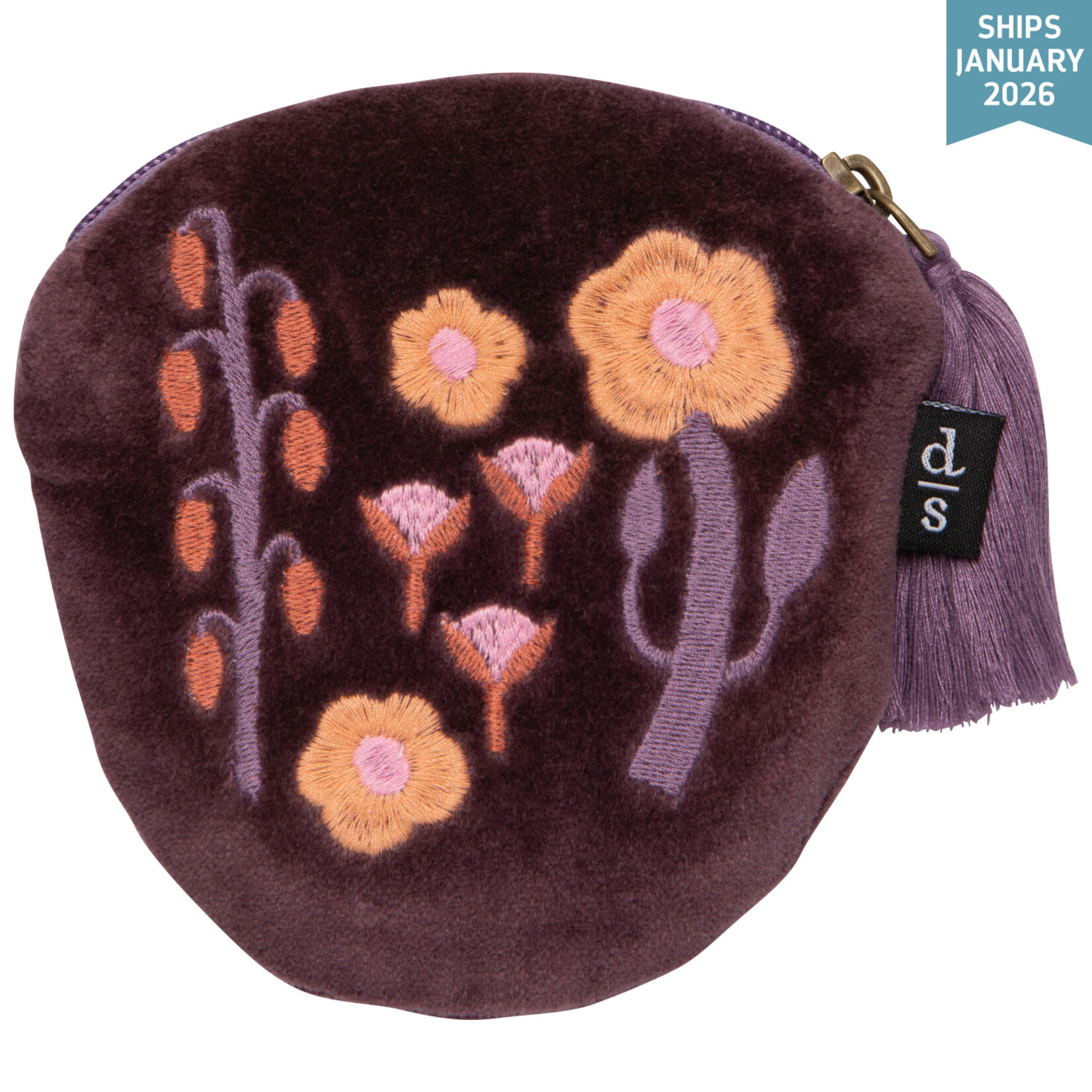 Danica Petal Power Embroidered Coin Purse