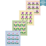 Demdaco Pansy Printed COCKTAIL napkins(S4)