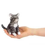 Mini Grey Tabby Finger Puppet