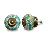 "Ceramic Multi Ocean Knob, Blue"