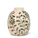 Abbott sm Green Frond Round Vase