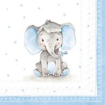 IHR Baby Elephant blue Lunch Napkin