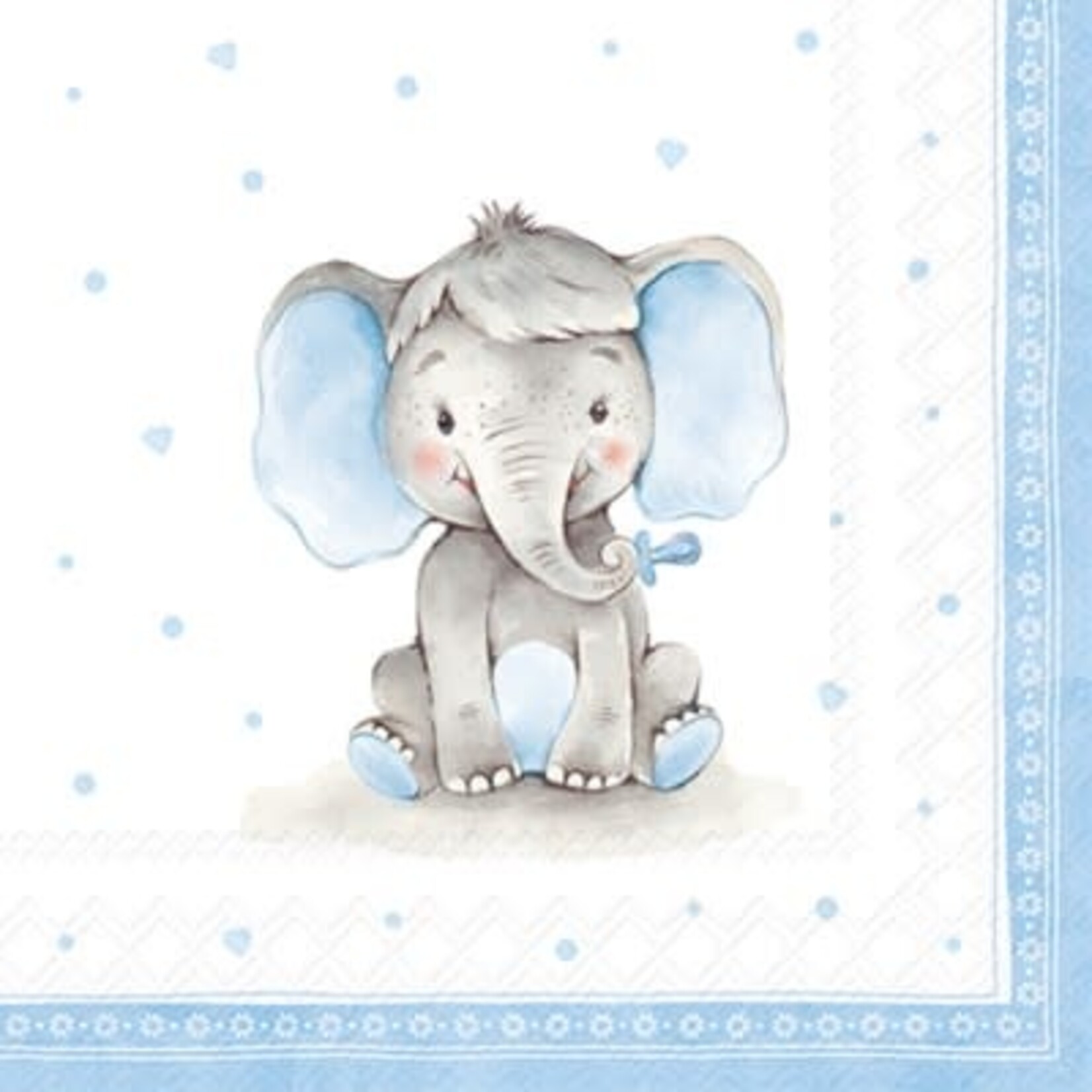 IHR Baby Elephant blue Lunch Napkin