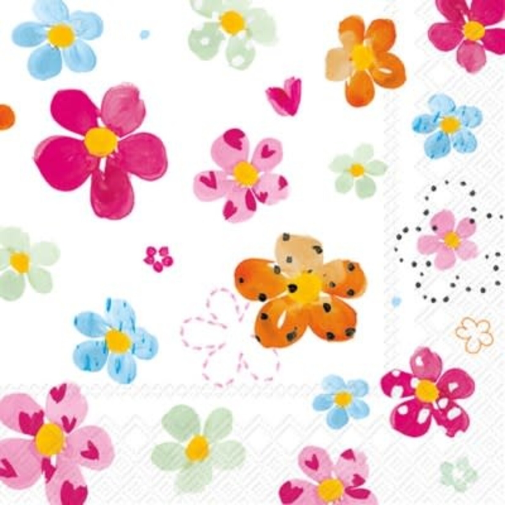 IHR Joyful Flowers Cocktail Napkin