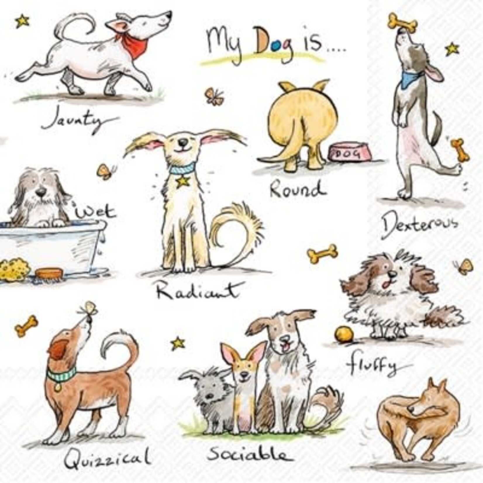 IHR Emotion Dogs Lunch Napkin