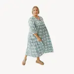 Mira Midi Dress - Blue Jodhpur - XL