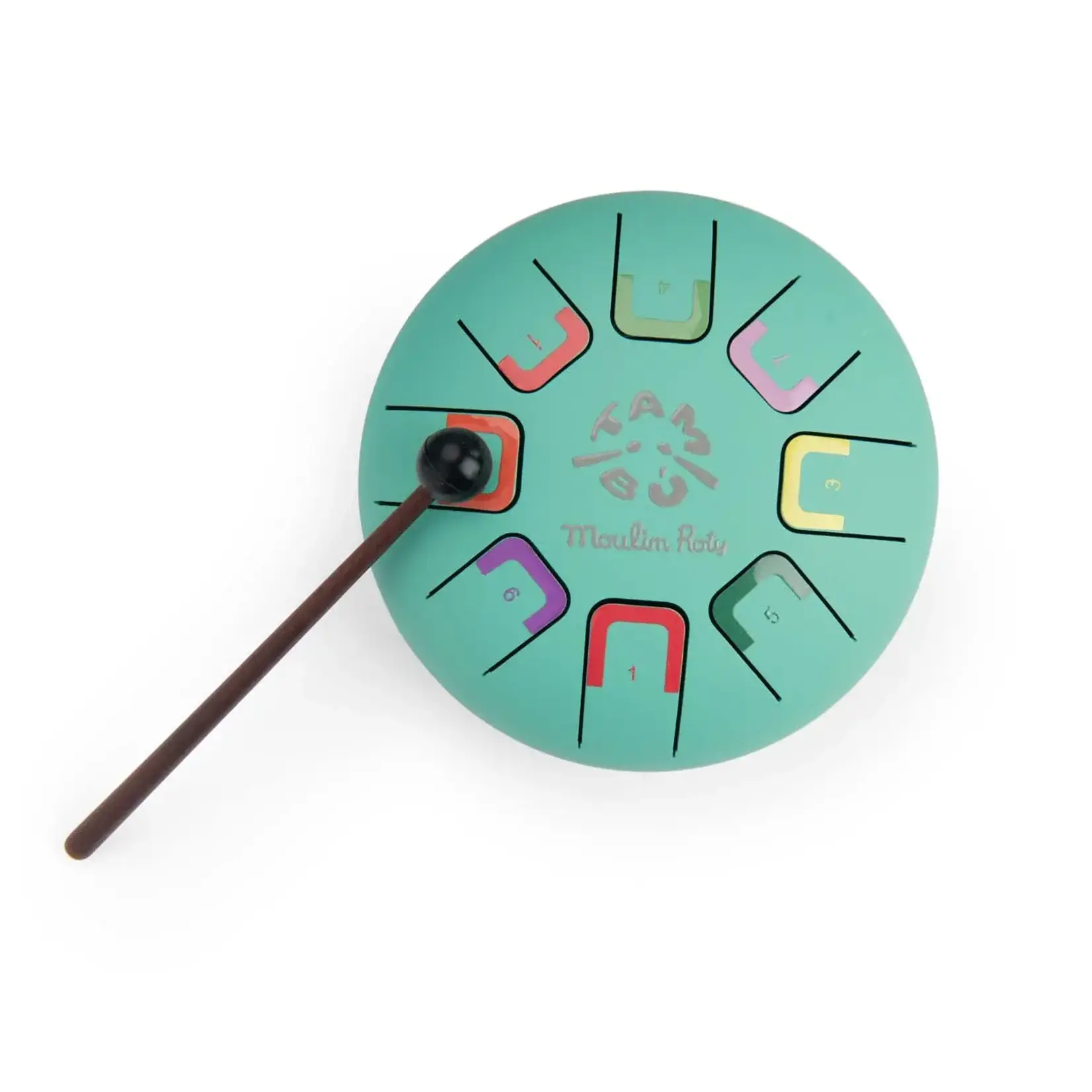 Moulin Roty Tongue Drum Teal Peal 6"