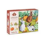 4 Mini Animal Puzzles