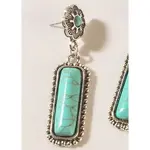 Myra Bag Sundown Relic Turquoise Stone Earrings Cerulean Blue