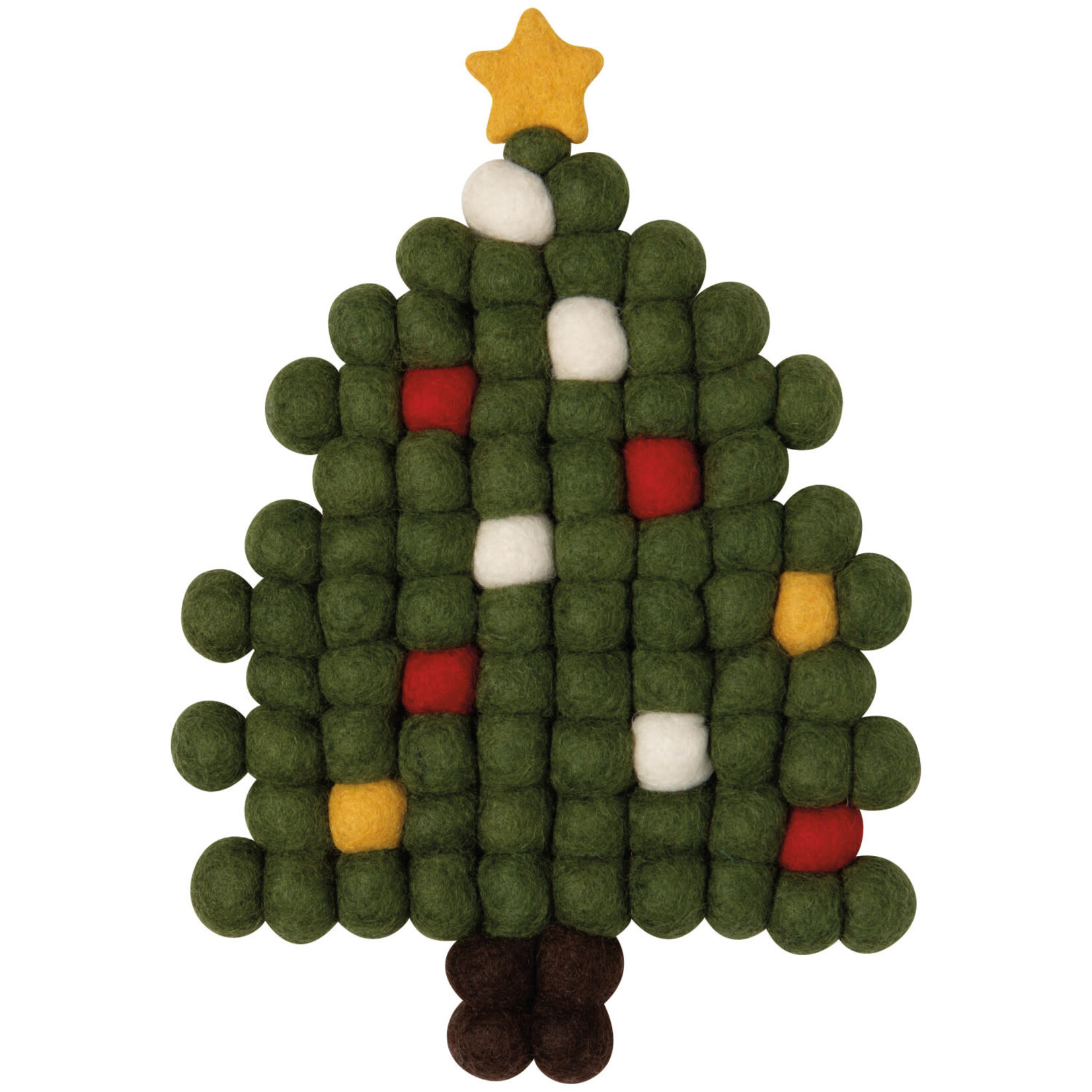 Danica Christmas Tree Felt Wool Trivet