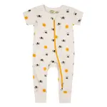 Parade Organics Short Sleeve  2 Way Zip Romper