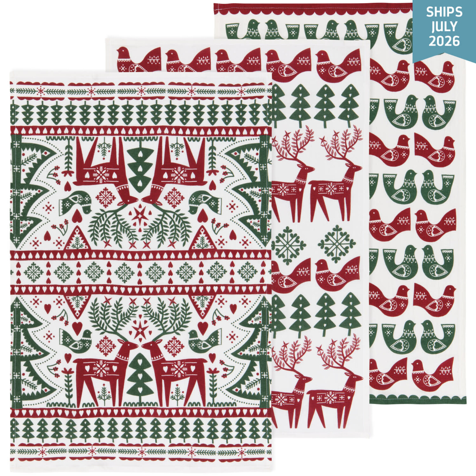 Danica Folk Forest Flour Sack Tea  Towel