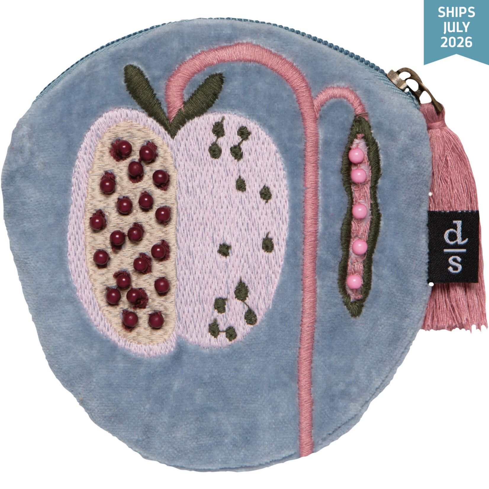 Danica Pome Embroidered Coin Purse
