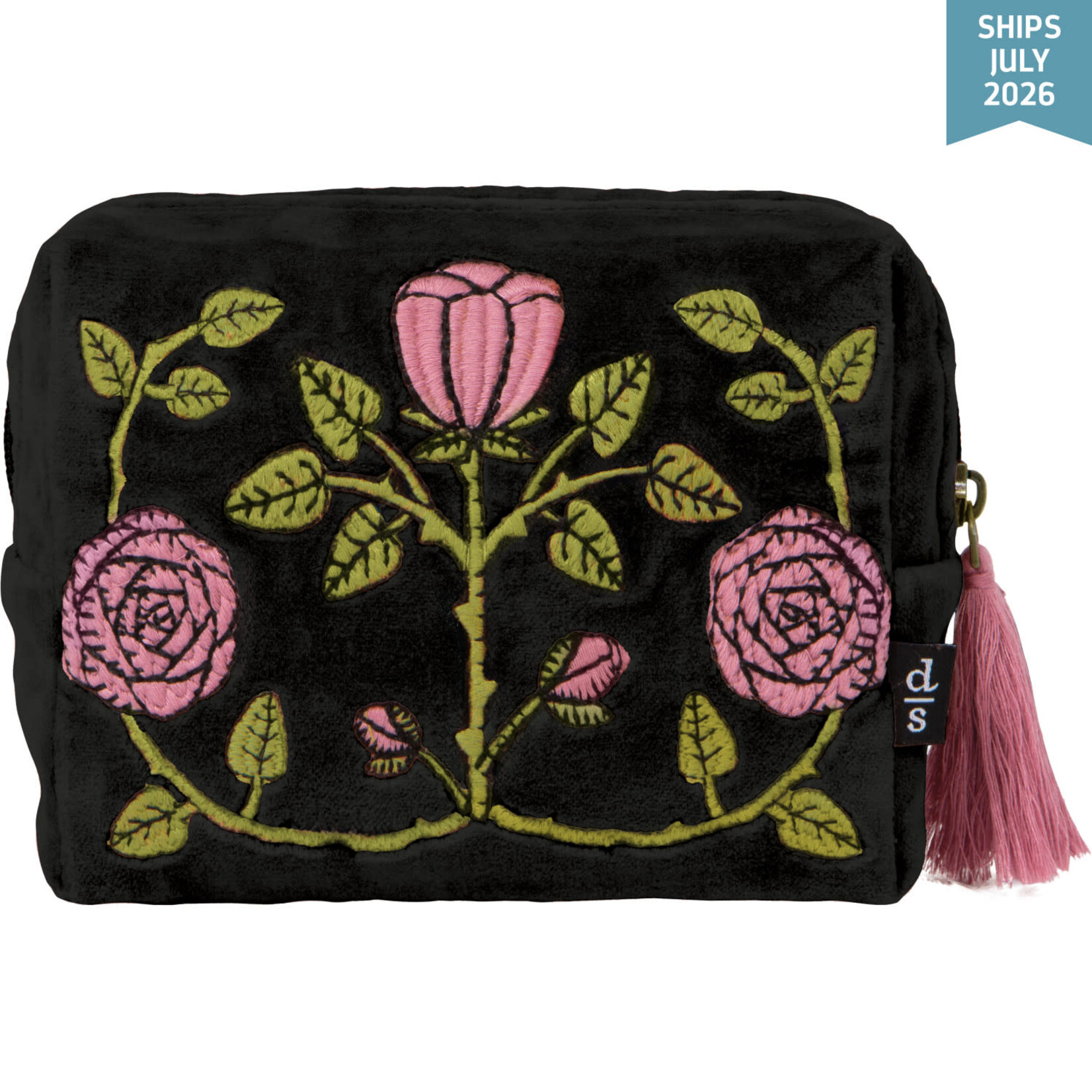Danica Rose Briar Embroidered Flat Pouch