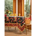 April Cornell Apple Black 60x108 Tablecloth