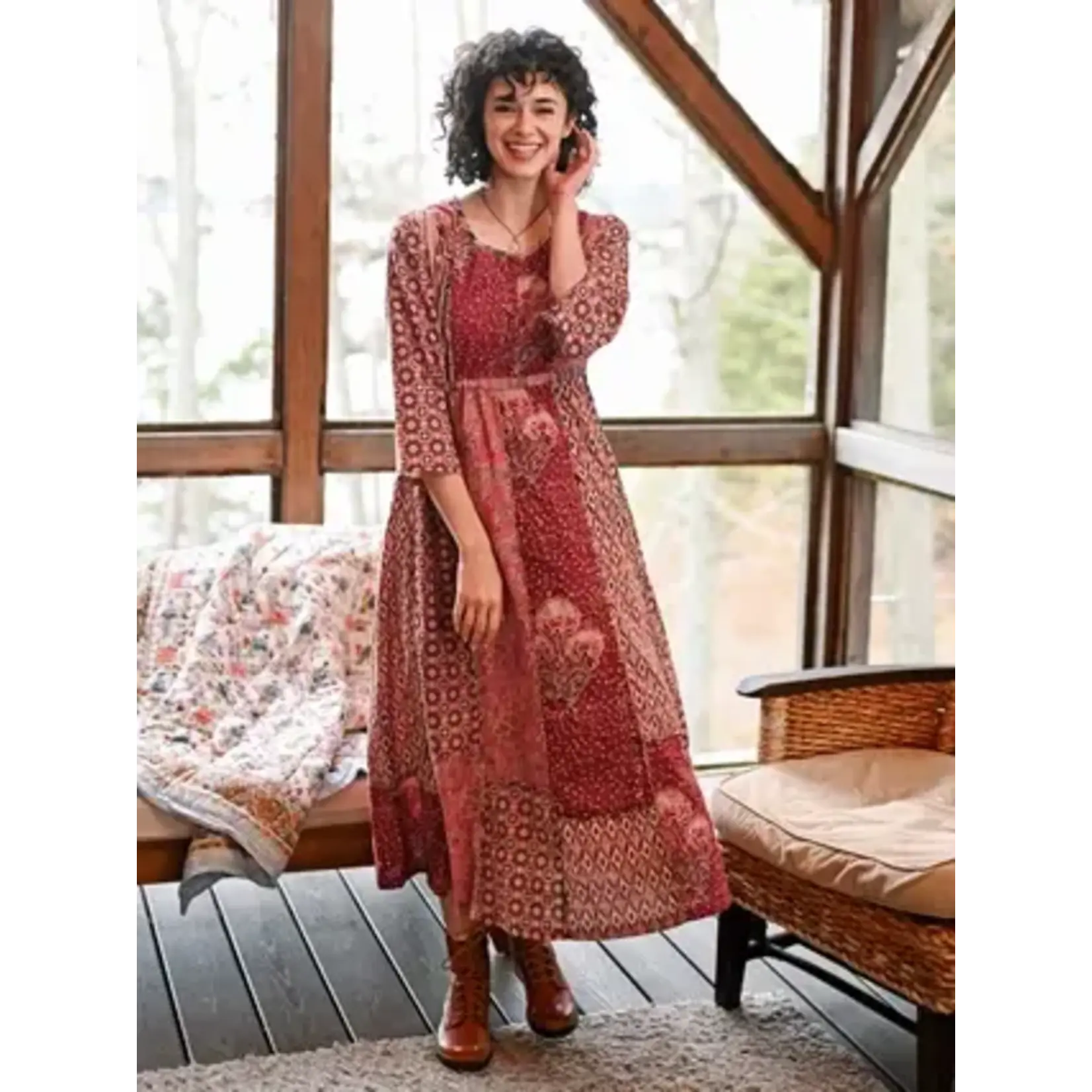 April Cornell Moondream Patchwork Dress