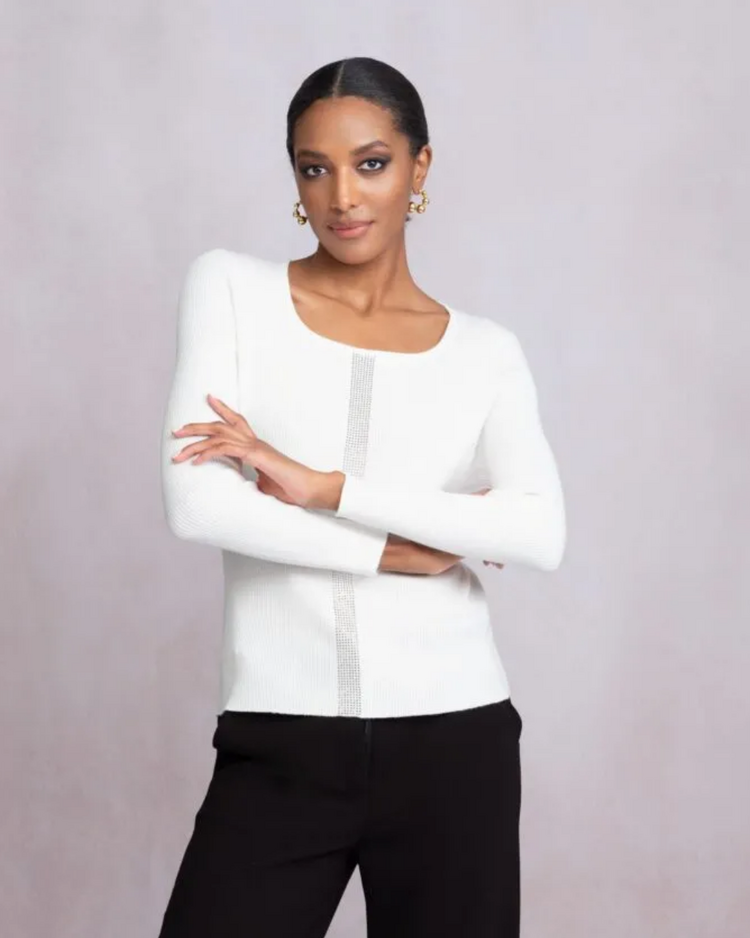 ALISON SHERI DIAMOND IN THE SNOW KNIT TOP