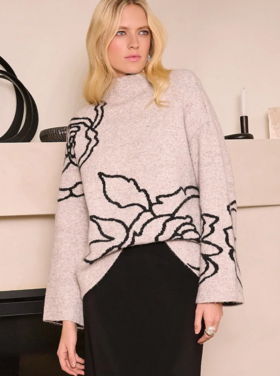 JOSEPH RIBKOFF FLORAL  ICON SWEATER