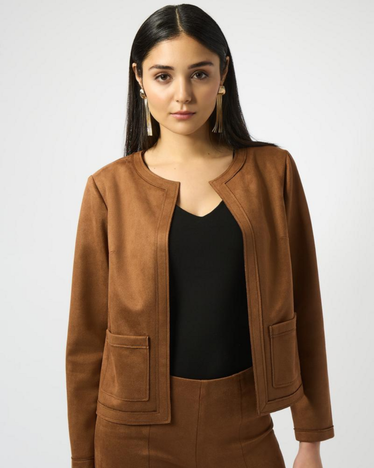 JOSEPH RIBKOFF LATTE SUEDE JACKET
