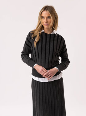 MARBLE CHARCOAL STRIPE SWEATER