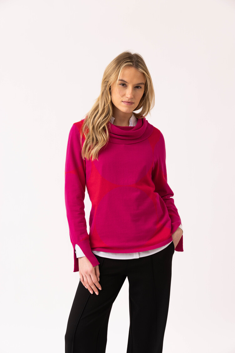 MARBLE FUSCHIA MOMENT SWEATER