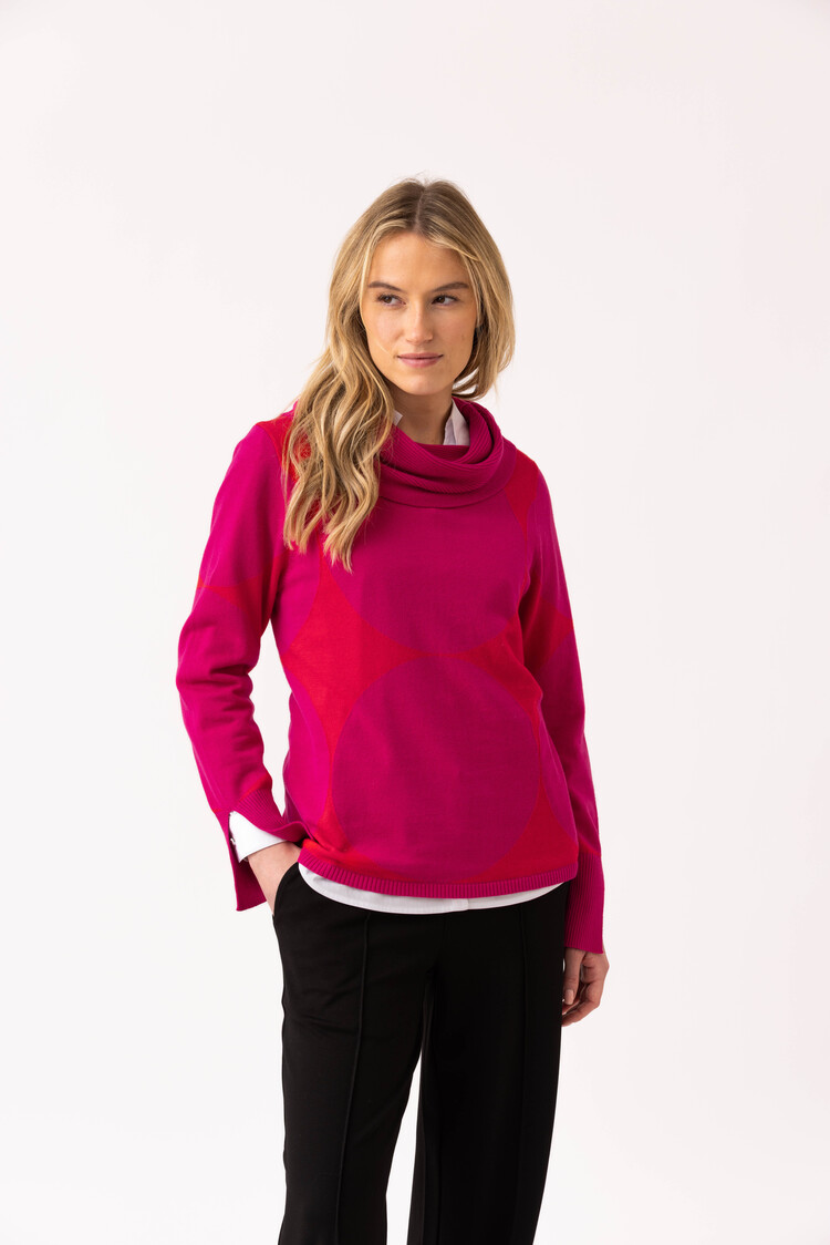 MARBLE FUSCHIA MOMENT SWEATER
