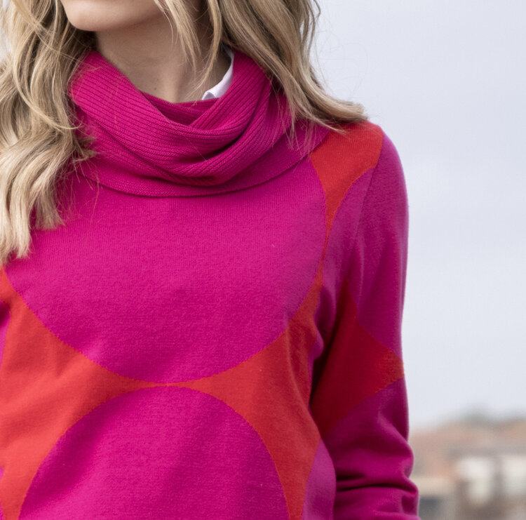 MARBLE FUSCHIA MOMENT SWEATER