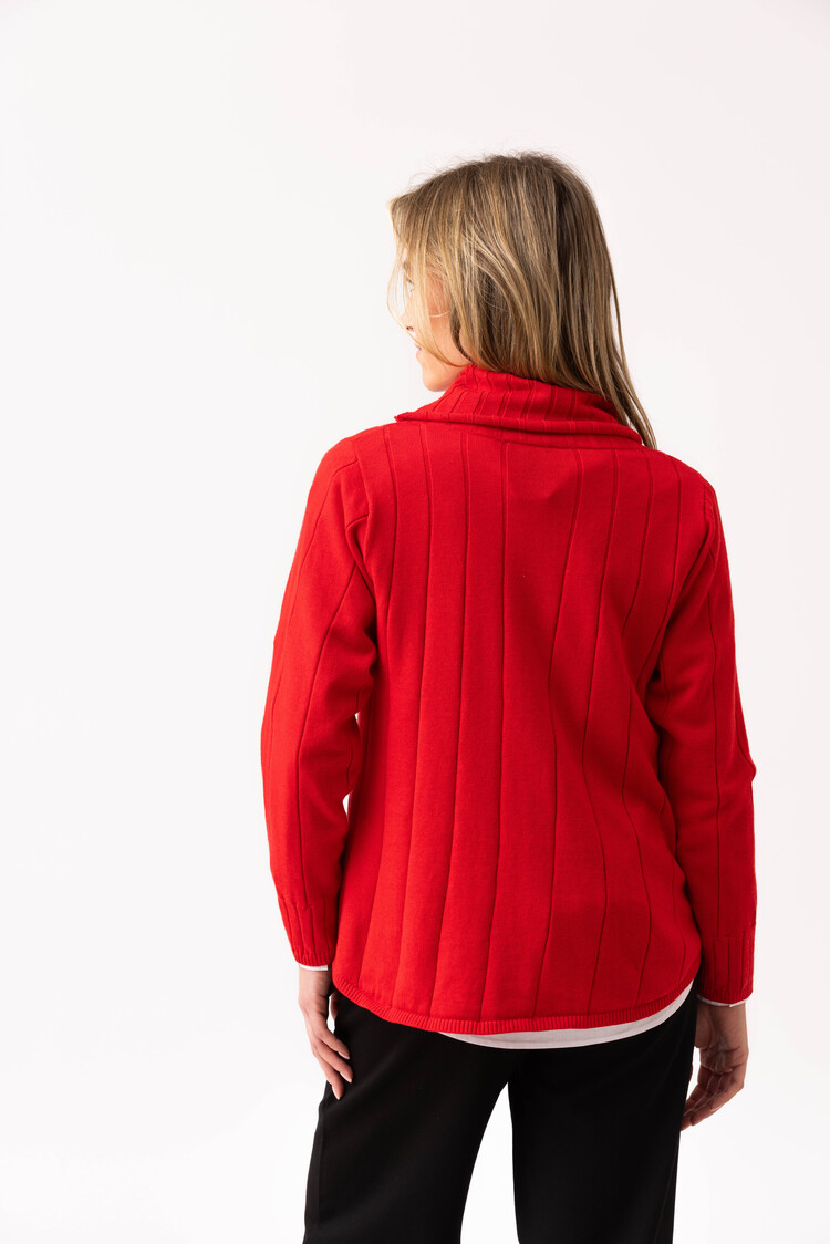 MARBLE LIPSTICK TURTLENECK